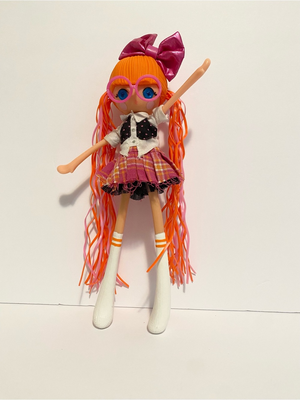 Lalaloopsy Girls Doll 9" Bea Spells A Lot Orange Pink Long Hair Girl Figure